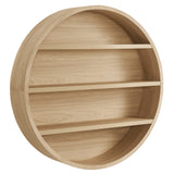 Glengarriff 47" Round Wall Book Shelf in Natural