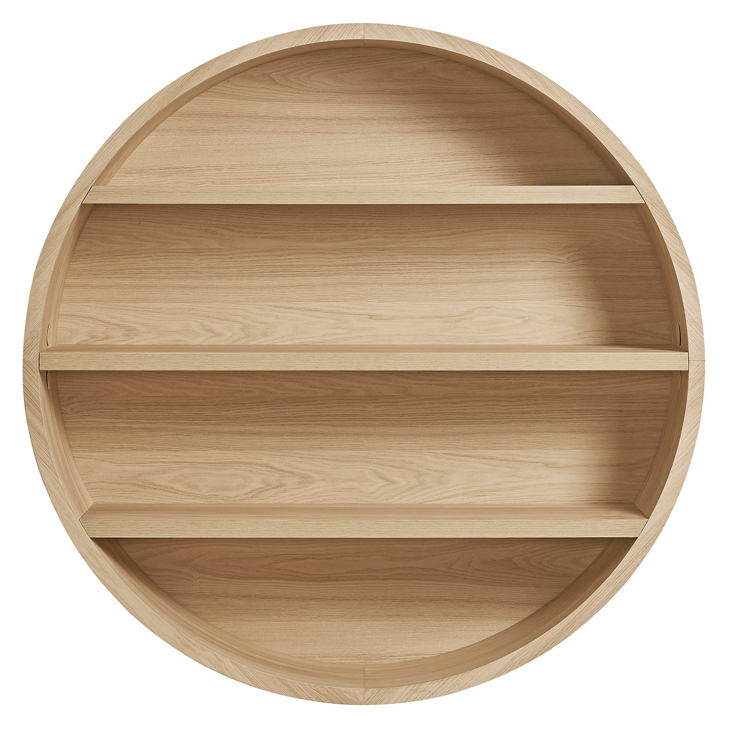 Glengarriff 47" Round Wall Book Shelf in Natural