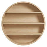 Glengarriff 47" Round Wall Book Shelf in Natural