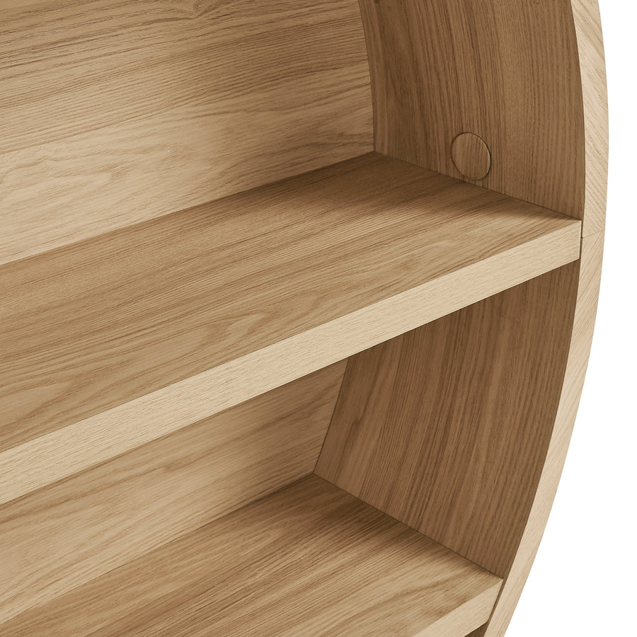 Glengarriff 47" Round Wall Book Shelf in Natural
