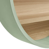 Glengarriff 47" Round Wall Book Shelf in Sage Natural