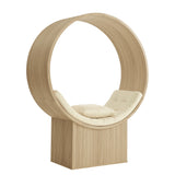 Heloise Round Alcove Accent Chair in Natural Ivory
