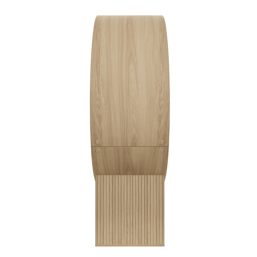 Heloise Round Alcove Accent Chair in Natural Ivory