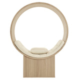 Heloise Round Alcove Accent Chair in Natural Ivory