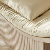 Heloise Round Alcove Accent Chair in Natural Ivory
