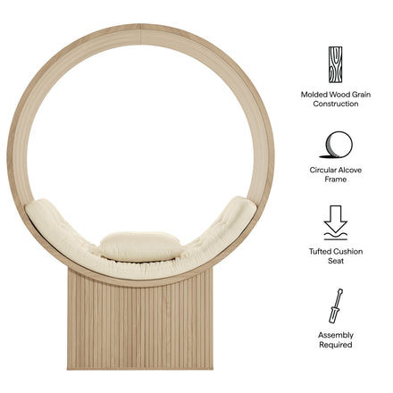 Aperture Round Alcove Accent Chair in Natural Ivory
