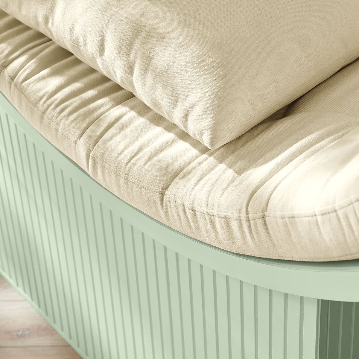 Heloise Round Alcove Accent Chair in Sage Ivory