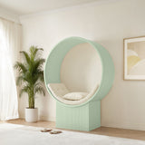 Heloise Round Alcove Accent Chair in Sage Ivory