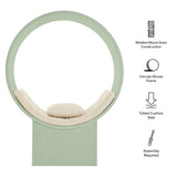 Heloise Round Alcove Accent Chair in Sage Ivory