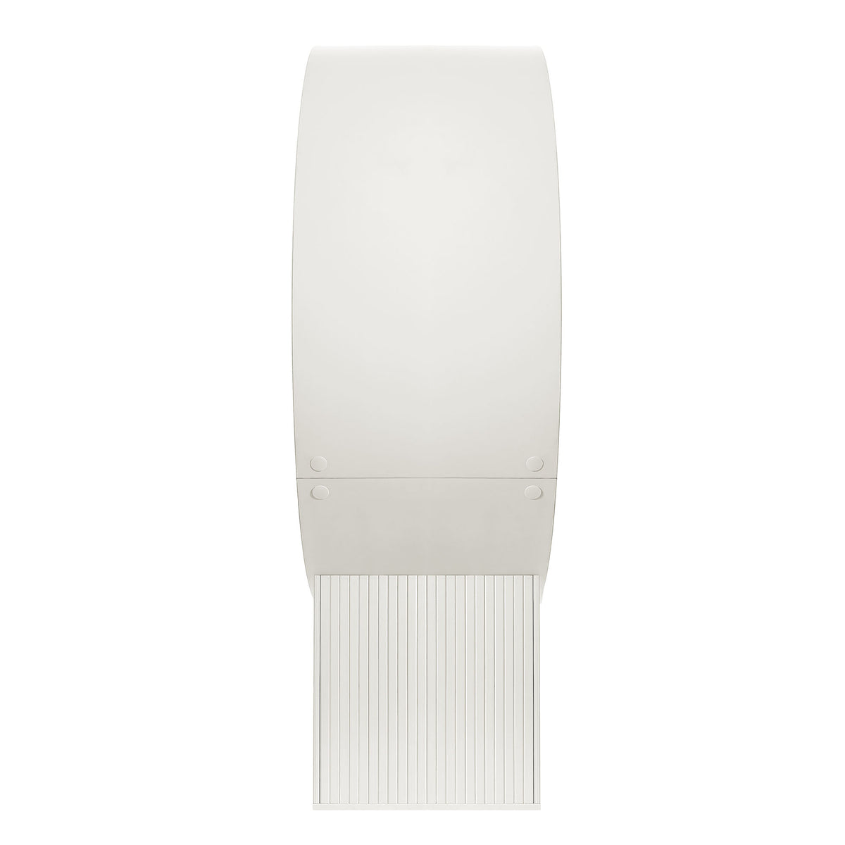 Heloise Round Alcove Accent Chair in White Ivory