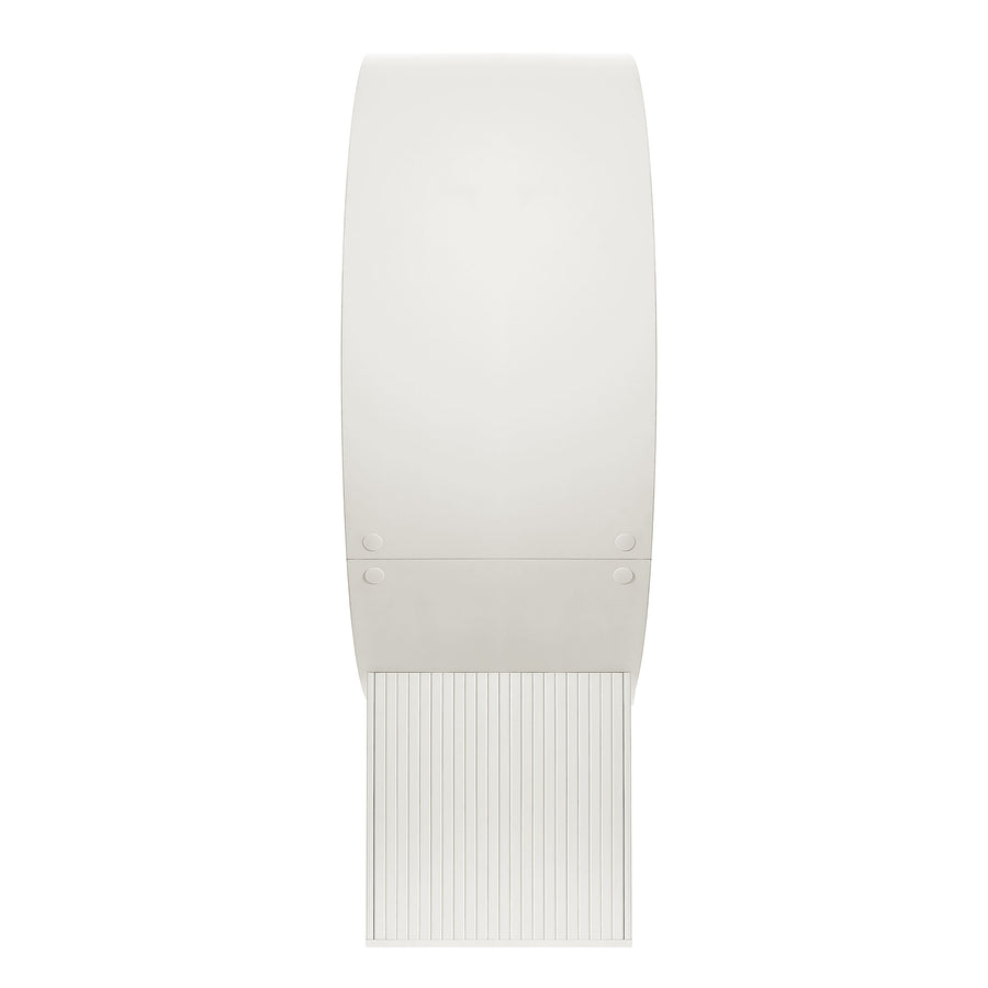 Heloise Round Alcove Accent Chair in White Ivory