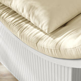 Heloise Round Alcove Accent Chair in White Ivory