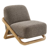 Helsingborg Textured Fabric Accent Chair in Chestnut Earth