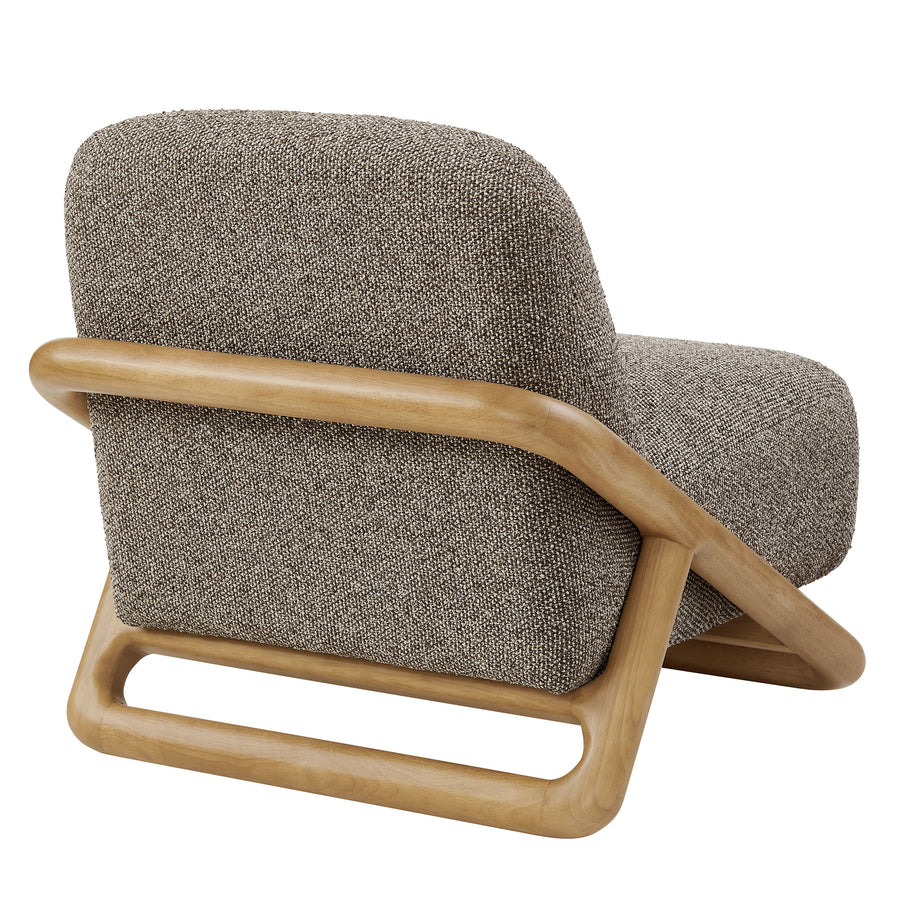 Helsingborg Textured Fabric Accent Chair in Chestnut Earth