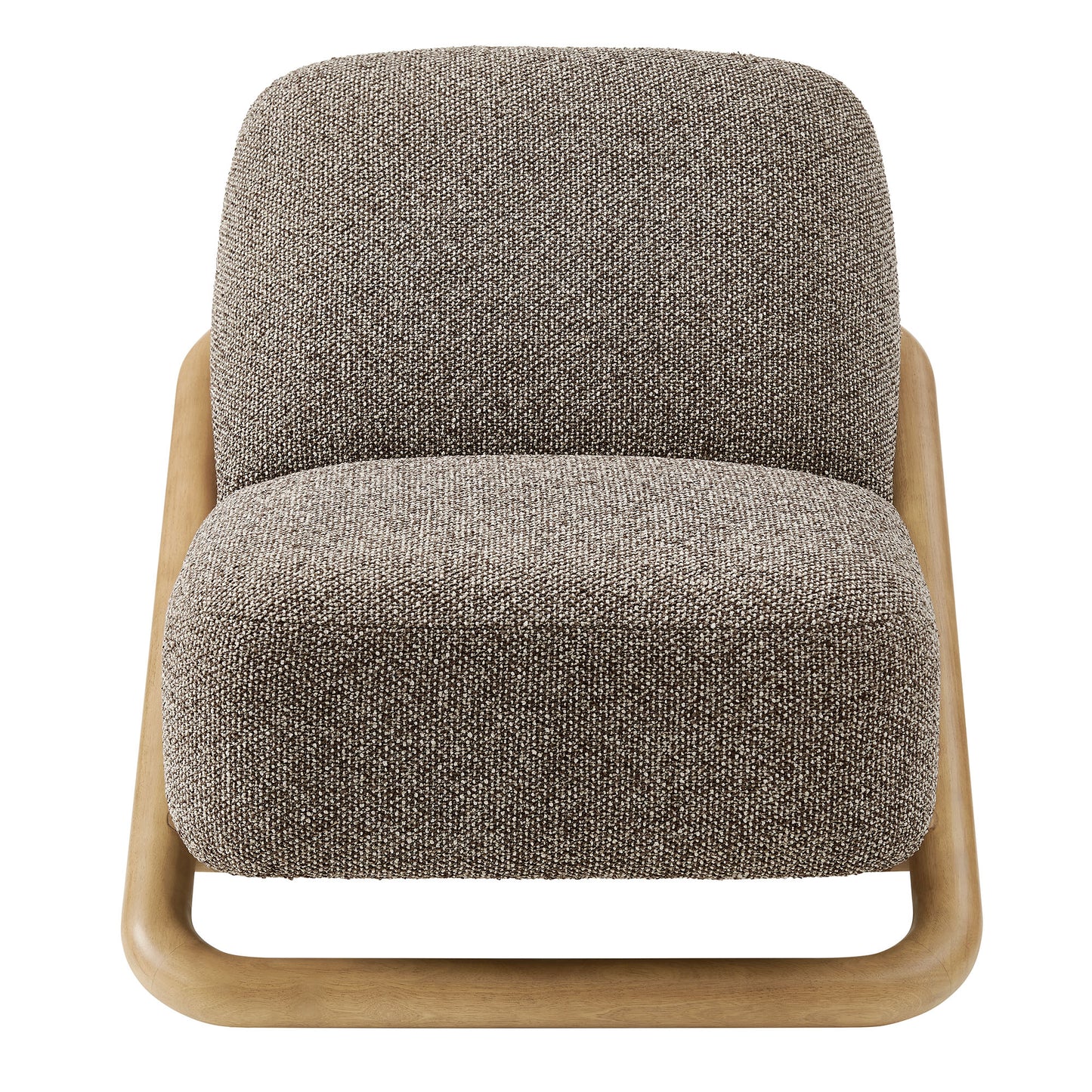 Helsingborg Textured Fabric Accent Chair in Chestnut Earth