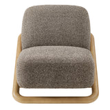 Helsingborg Textured Fabric Accent Chair in Chestnut Earth