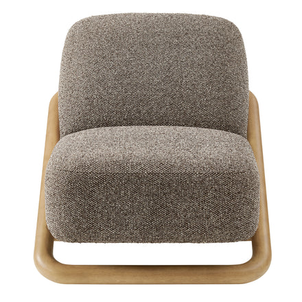 Vander Textured Fabric Accent Chair in Chestnut Earth
