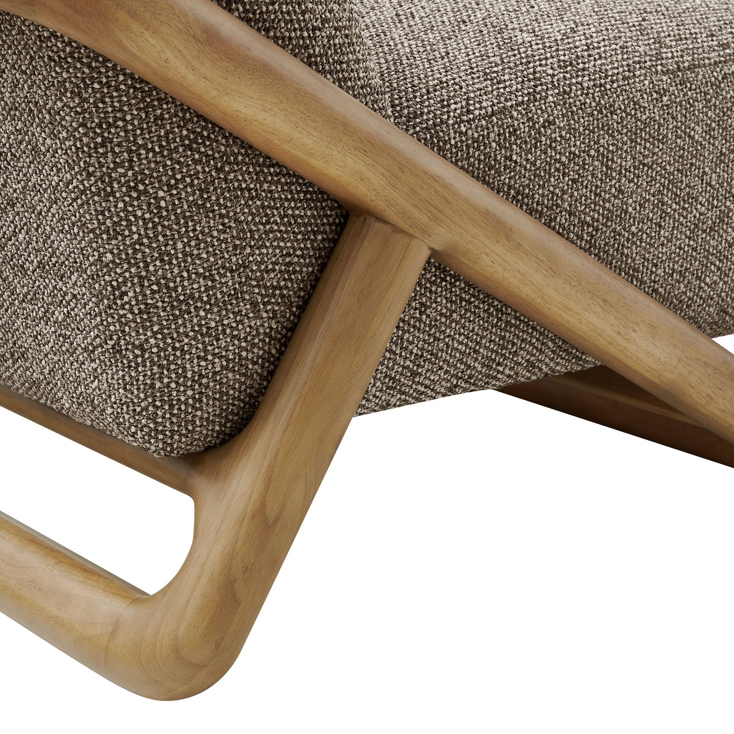 Helsingborg Textured Fabric Accent Chair in Chestnut Earth