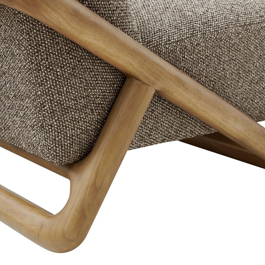 Helsingborg Textured Fabric Accent Chair in Chestnut Earth