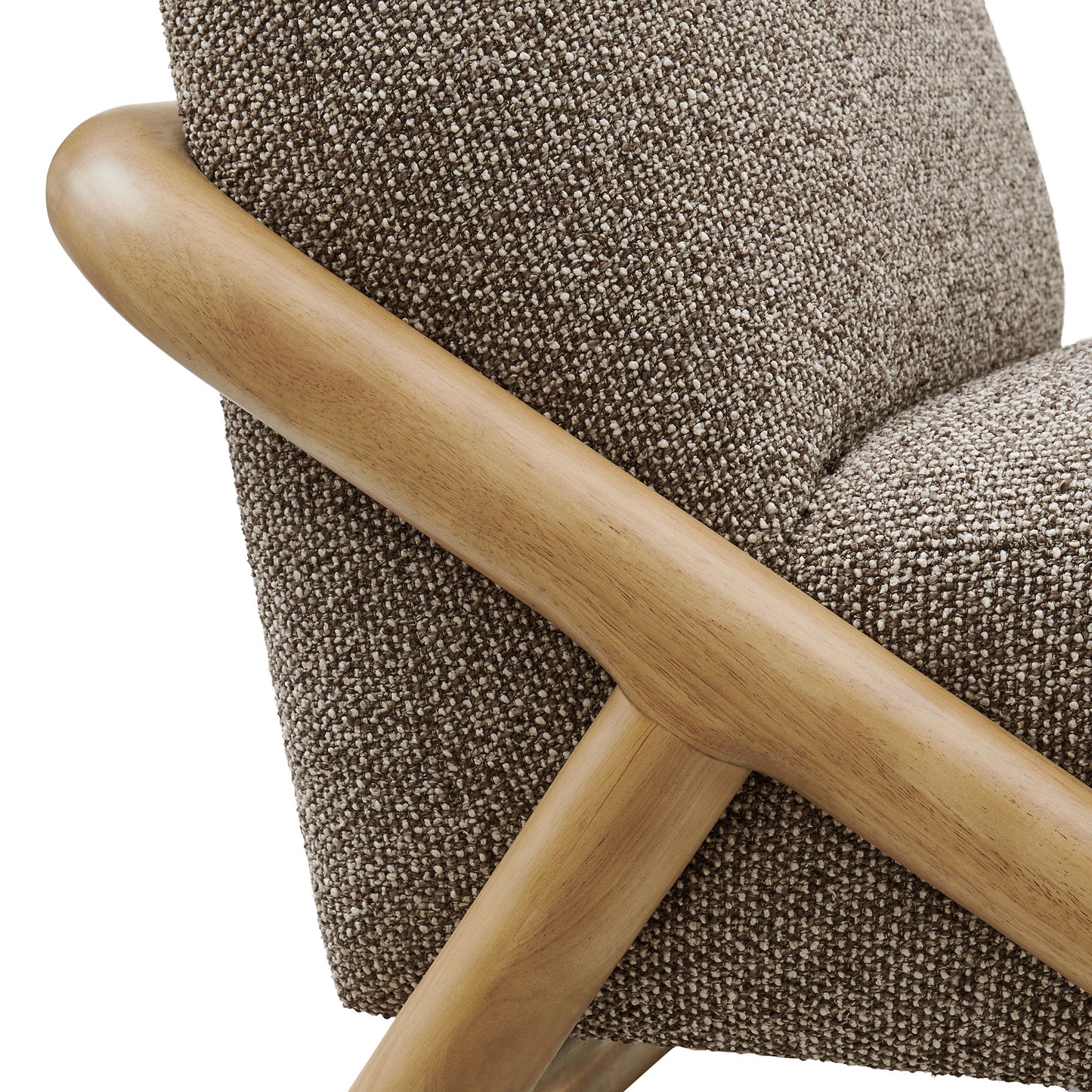 Helsingborg Textured Fabric Accent Chair in Chestnut Earth