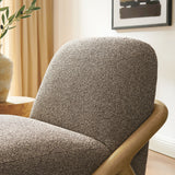 Helsingborg Textured Fabric Accent Chair in Chestnut Earth