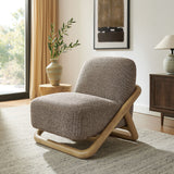 Helsingborg Textured Fabric Accent Chair in Chestnut Earth