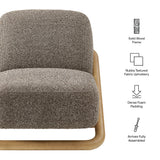 Helsingborg Textured Fabric Accent Chair in Chestnut Earth