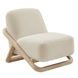 Helsingborg Textured Fabric Accent Chair in Oak Cream