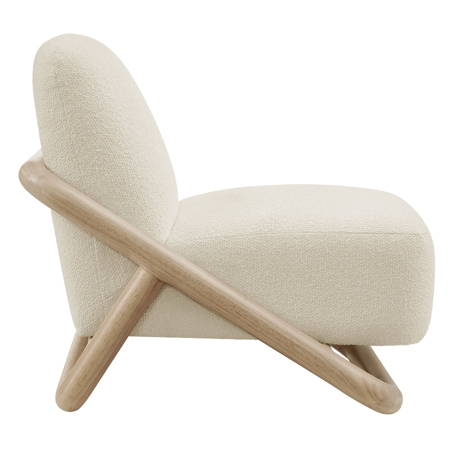 Helsingborg Textured Fabric Accent Chair in Oak Cream