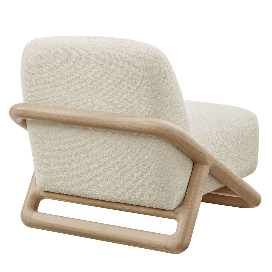 Helsingborg Textured Fabric Accent Chair in Oak Cream