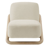 Helsingborg Textured Fabric Accent Chair in Oak Cream