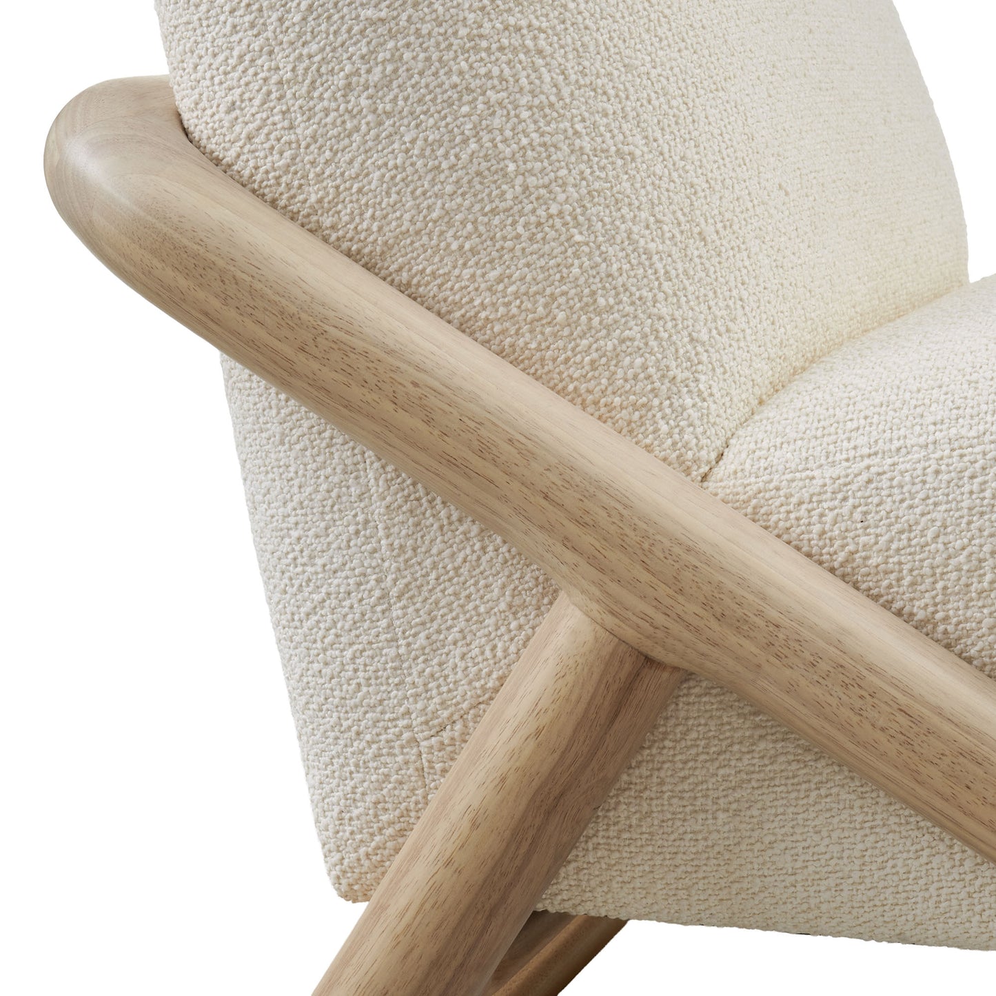 Helsingborg Textured Fabric Accent Chair in Oak Cream