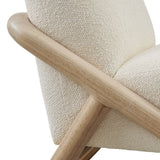 Helsingborg Textured Fabric Accent Chair in Oak Cream
