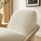 Helsingborg Textured Fabric Accent Chair in Oak Cream