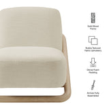 Helsingborg Textured Fabric Accent Chair in Oak Cream