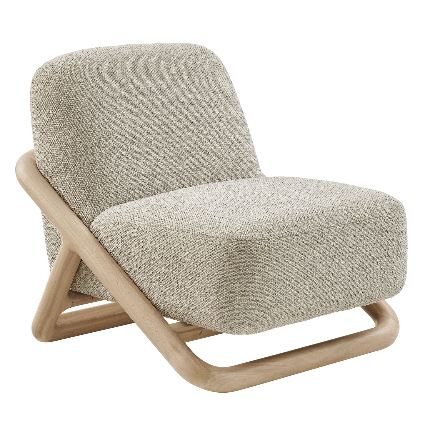 Helsingborg Textured Fabric Accent Chair in Oak Marble