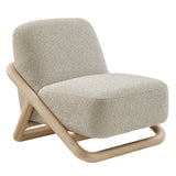 Helsingborg Textured Fabric Accent Chair in Oak Marble