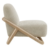 Helsingborg Textured Fabric Accent Chair in Oak Marble