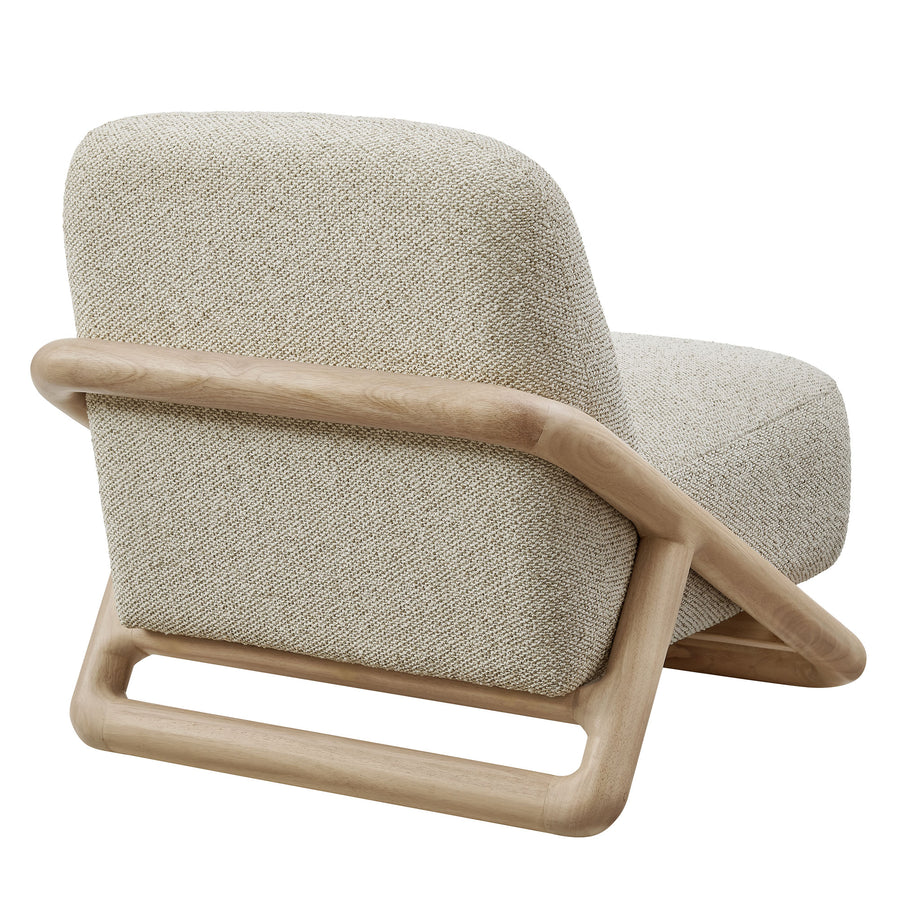 Helsingborg Textured Fabric Accent Chair in Oak Marble