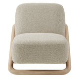 Helsingborg Textured Fabric Accent Chair in Oak Marble