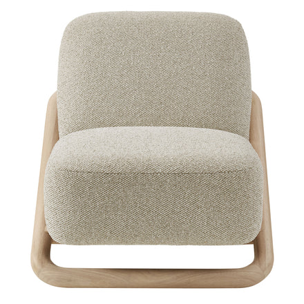 Vander Textured Fabric Accent Chair in Oak Marble