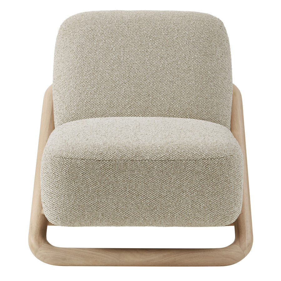 Helsingborg Textured Fabric Accent Chair in Oak Marble