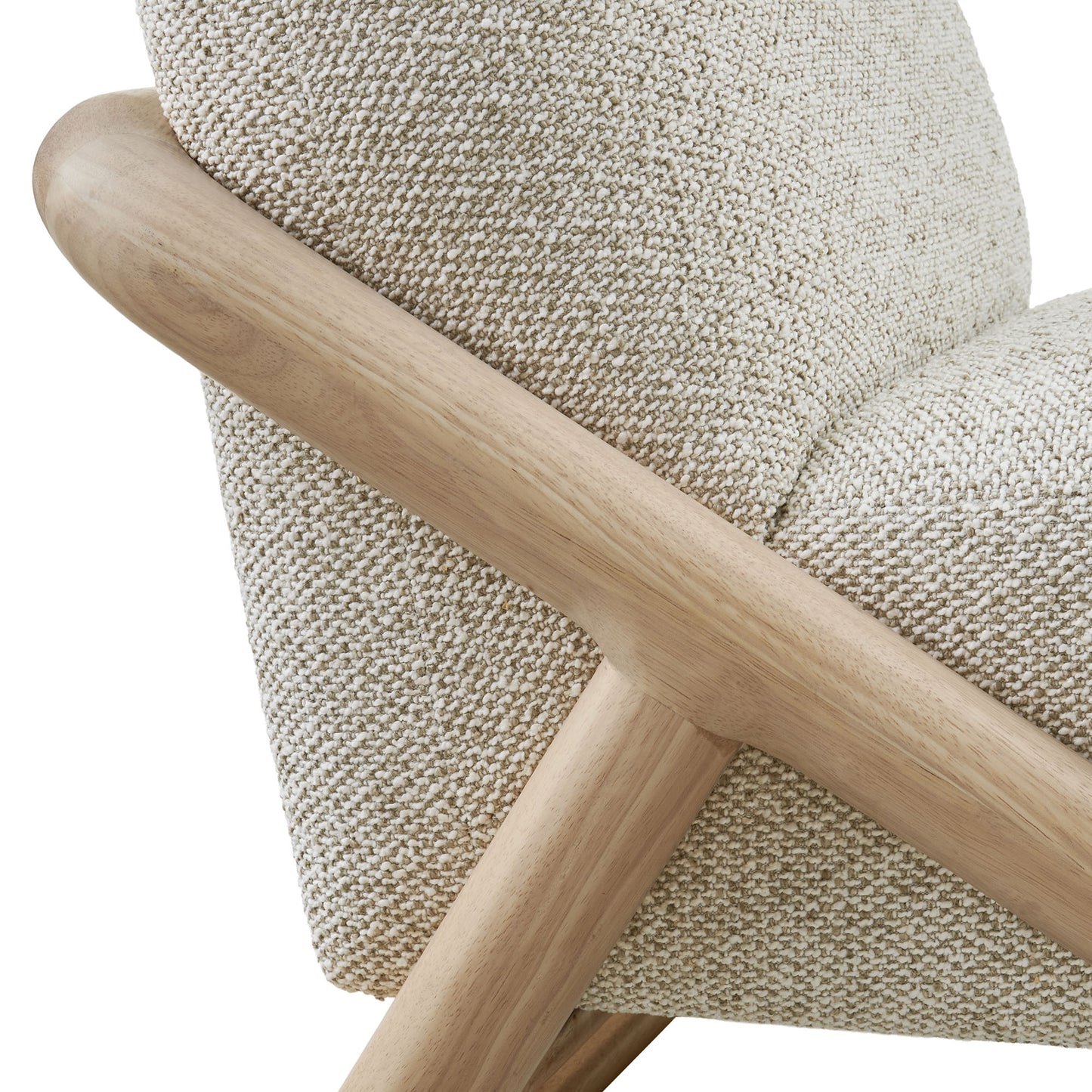 Helsingborg Textured Fabric Accent Chair in Oak Marble