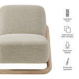 Helsingborg Textured Fabric Accent Chair in Oak Marble