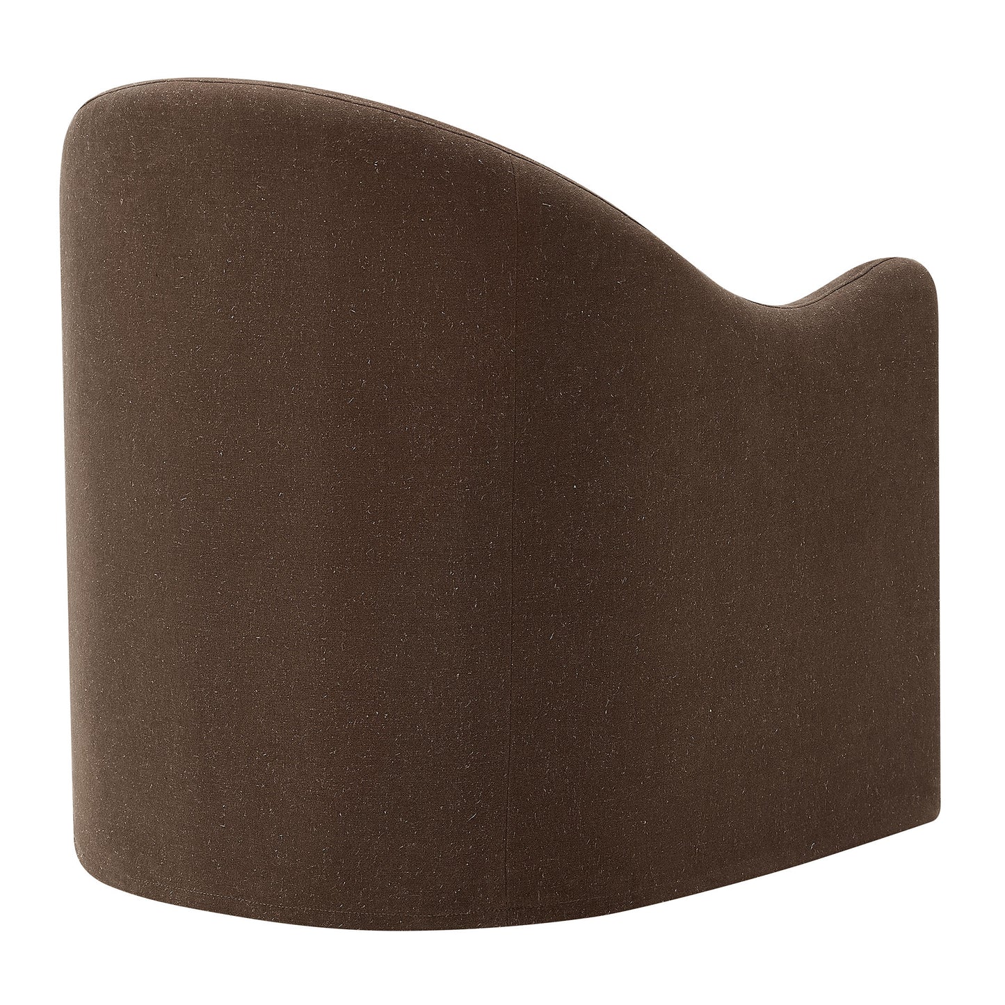 Wicker Slipcovered Linen Blend Accent Chair in Cocoa