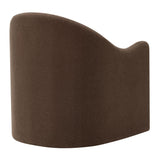 Wicker Slipcovered Linen Blend Accent Chair in Cocoa