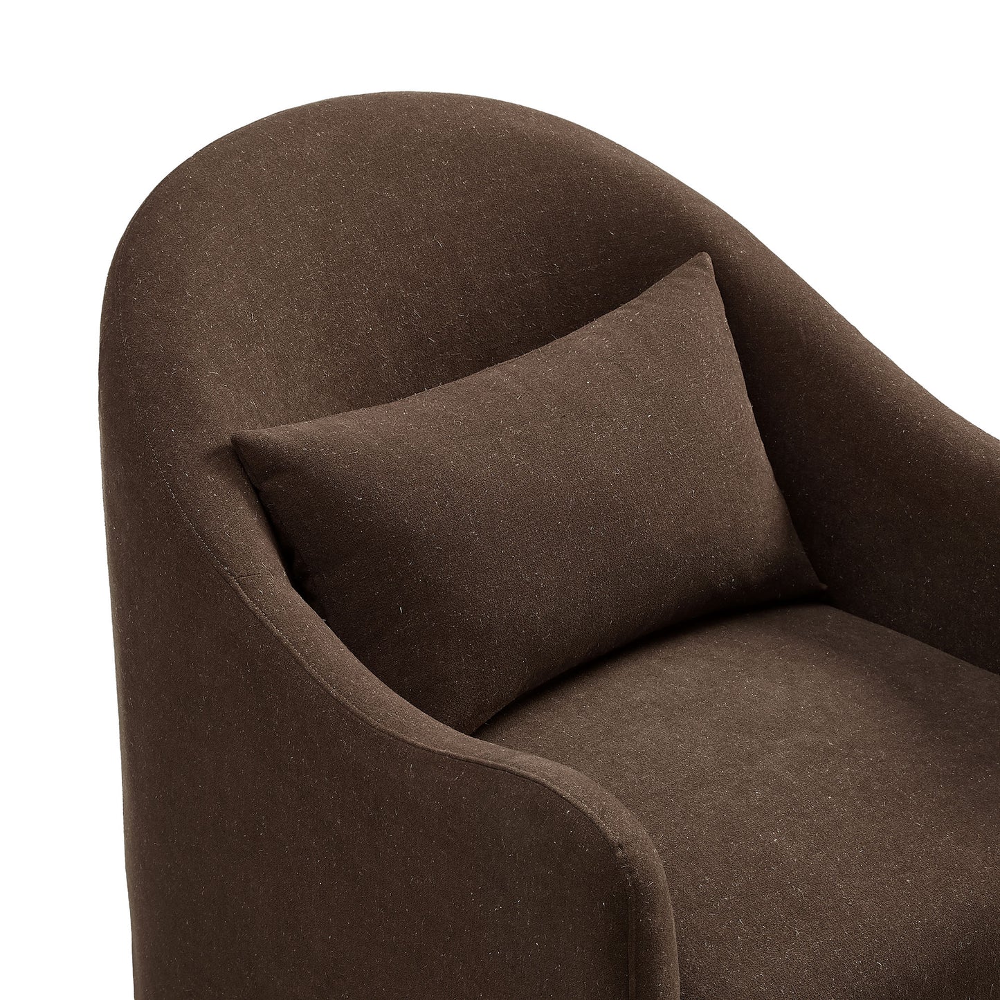 Wicker Slipcovered Linen Blend Accent Chair in Cocoa