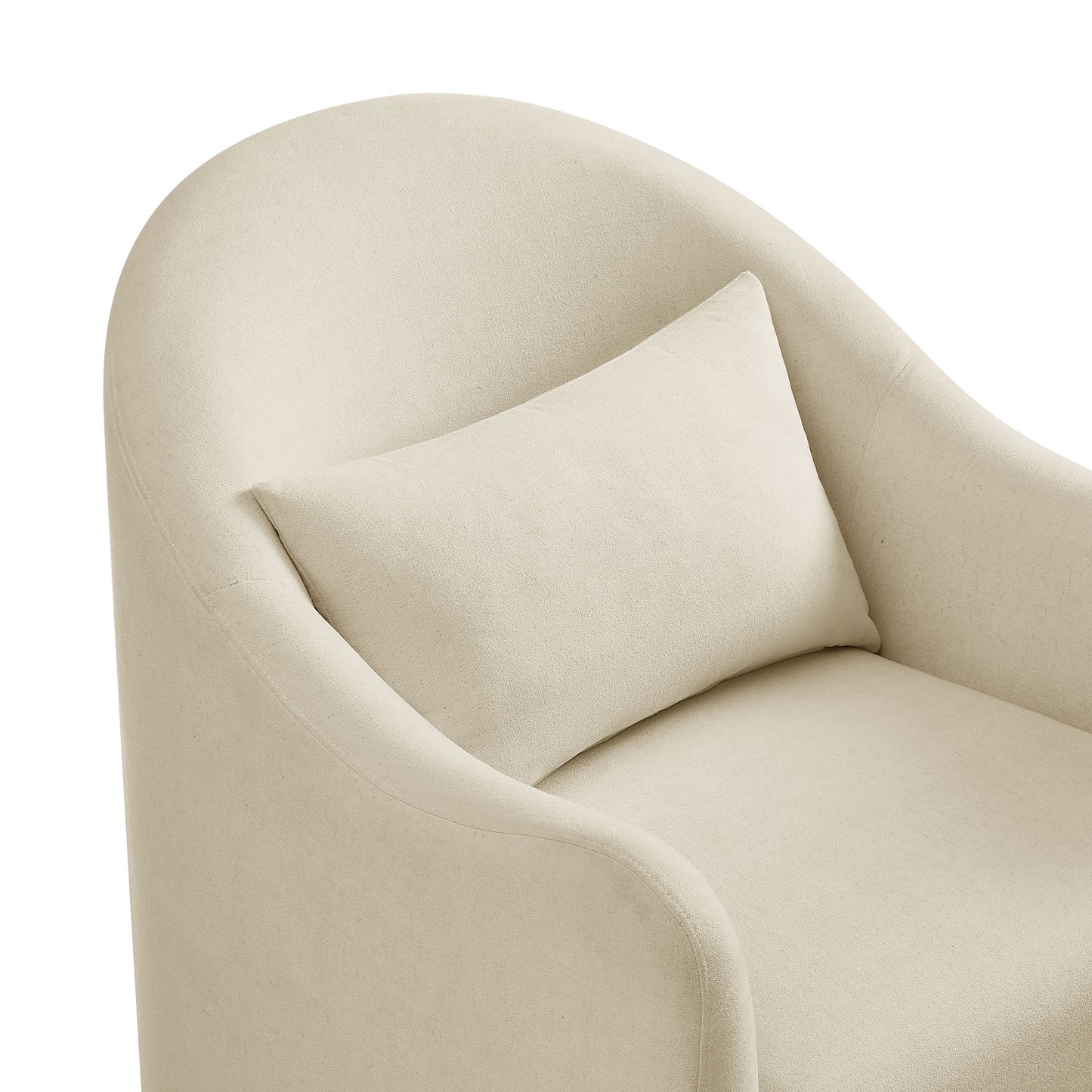 Wicker Slipcovered Linen Blend Accent Chair in Linen