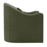 Wicker Slipcovered Linen Blend Accent Chair in Sage