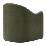 Wicker Slipcovered Linen Blend Accent Chair in Sage